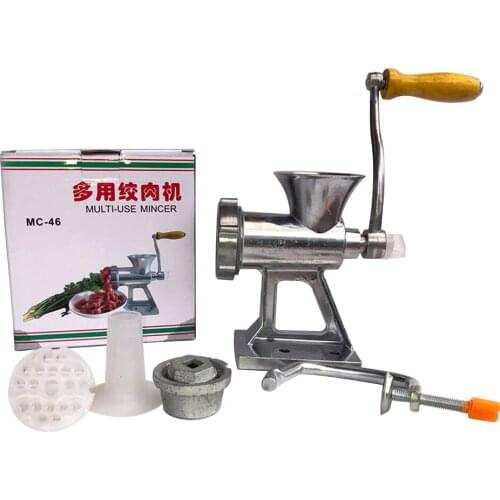 YUEWO Small hand-cranked meat grinder twisted all aluminum alloy multifunctional meat mincer meat stuffing machine