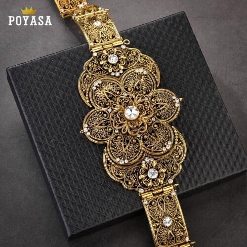 2019 New arrival Caucasus Ethnic old gold belt for women Caucasus traditional wedding waist chain for women free shipping