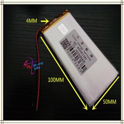 1PCS 3850100 4050100 MP4 battery't a MP5 4.0*50*100 battery 3000 mah tablet battery