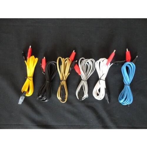 10pcs/Therapy Crocodile clip adapter Electrode Wires cable parts for Electric Acupuncture Stimulator Machine