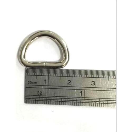 100 Pieces of Small Silver Lacquer D Rings 15 x 15mm