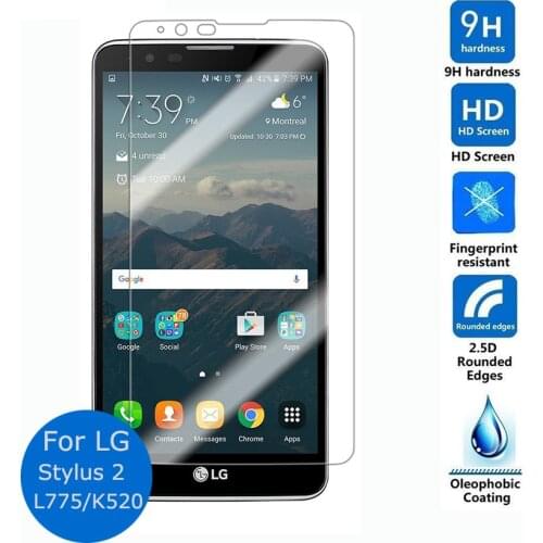 2Pcs For LG Stylus 2 / Stylo 2 / Stylus 2 Plus 5.7" ls775 k520 K530 Tempered Glass Screen Protector Safety Protective Film Cover