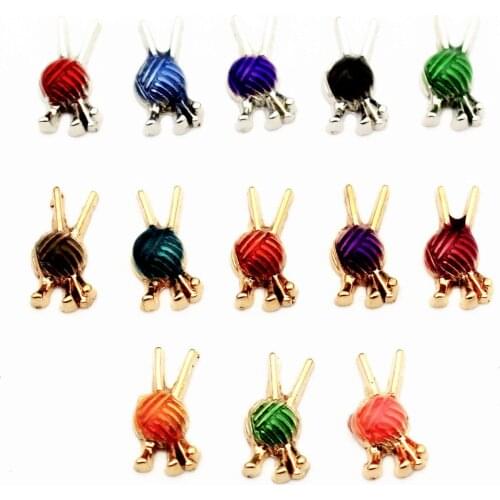 20Pcs/Lot Mixed Color Ball Sisscors Floating Charms Hand-made DIY for Glass Lockets