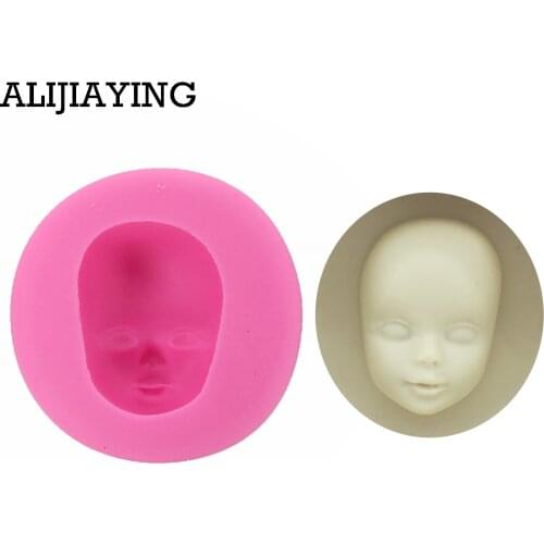 M0936 3D Baby Face Silicone Mold Cake Decoration tools Fondant Cake 3D Mold Food Grade Silicone