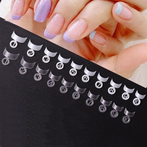 500Pcs/set Short White French Transparent Manicure Wrap Nail Tips False Nail Wraps Acrylic Nails Beauty Nail Art Tools 10 size