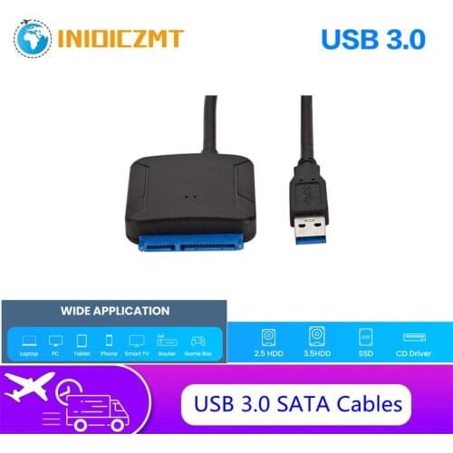 INIOICZMT SATA USB Adapter USB 3.0 2.0 to Sata 3 Cable Converter Cabo For 2.5 3.5 HDD SSD Hard Disk Drive Sata to USB Adapter