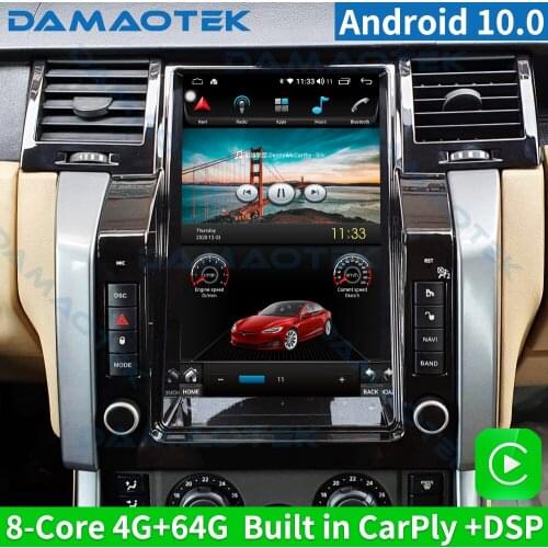 DamaoTek 12.1 inch Android 10.0 For Land Rover Range Rover Sport 2005-2009 Carplay Car stereo with screen multimedia radio