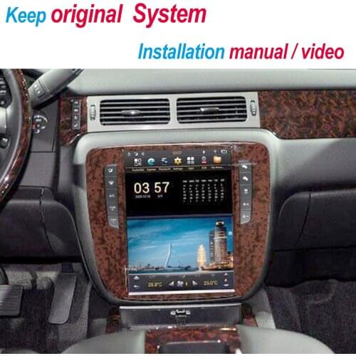 Tesla Style Car Radio Player Screen Android 9.0 For GMC Yukon/ Chevrolet Tahoe/Chevrolet Silverado 2007-2012 Car GPS Navigation