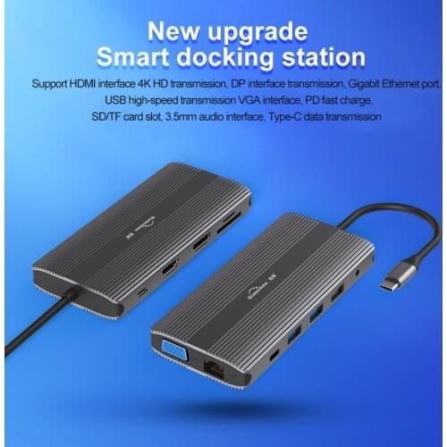 Blueendless Hub usb C DP Port HDMI Multi USB 3.0 VGA Adapter Docking station USB C Type C 3.1 Splitter for MacBook Pro Laptop PC