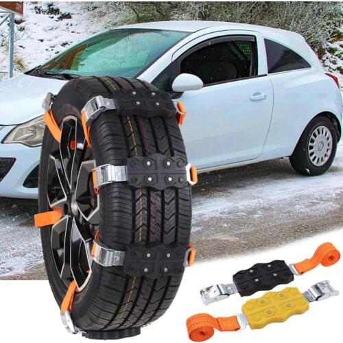 2PCS Car Snow Chains Anti-slip Universal Rubber Nylon Chain Ice Sand Muddy For Most Car SUV VAN Wheel