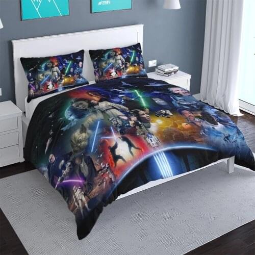 3D Star Wars Kids Teens Gift Bedding Sets Bedclothes Disney Duvet Cover Pillowcases Twin Full Queen King Size for Children Boys