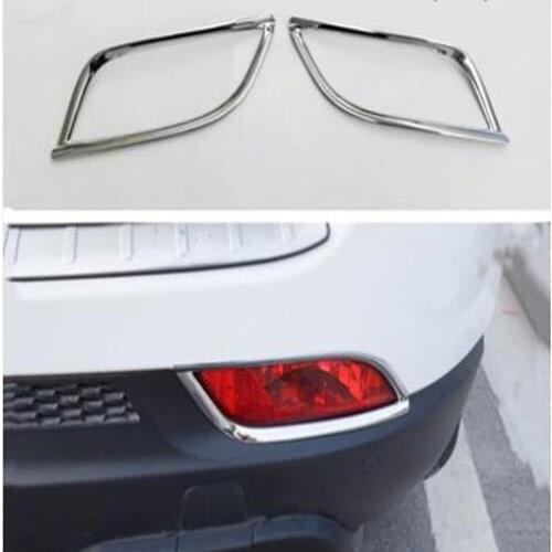 For Jeep Compass 2017 2018 2019 2020 ABS Chrome Car After Rear Tail Fog lights Lamp Foglight Shade Frame Trim cover