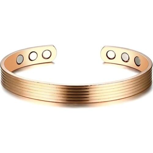Elegant Women Bangle Magnetic Health Care Heal Eliminating Fatigue Cuff Bracelet Bio Energy Power Female Lady Jewelry
