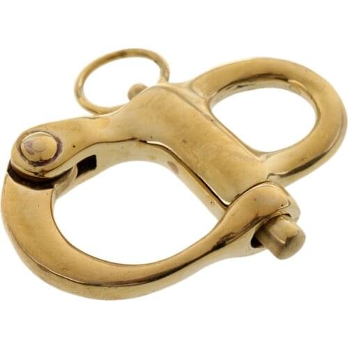 Fixed Bail Rigging Boat Sailing Pure Copper Snap Shackle - 50mm (2") Length