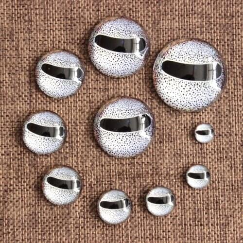8 10 12 14 16 18 20 25 30mm Octopus Eyes Round Pattern Glass Cabochon Flatback Photo Base DIY Jewelry Making Accessory K06251