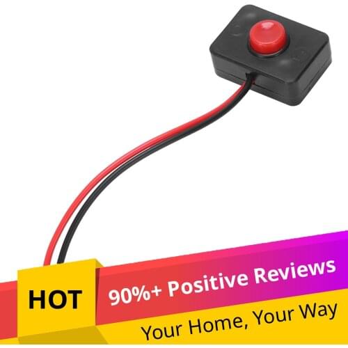 HOT-DC 12V2A Adhesive base push button momentarily action wired switch for automobiles