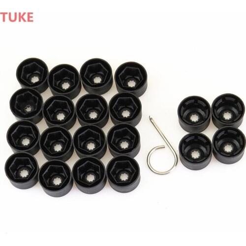RWSYPL Qty20 Brand Black Wheel Lug Bolt Nut Cover Cap Dismantle Tools For Golf MK5 Polo Rabbit 1K0 601 173 1K0 601 173 A