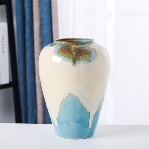 Ceramic Vase Nordic Creative Flower Arrangement Geometric Home Decoration Ornament Dry Flower Pot