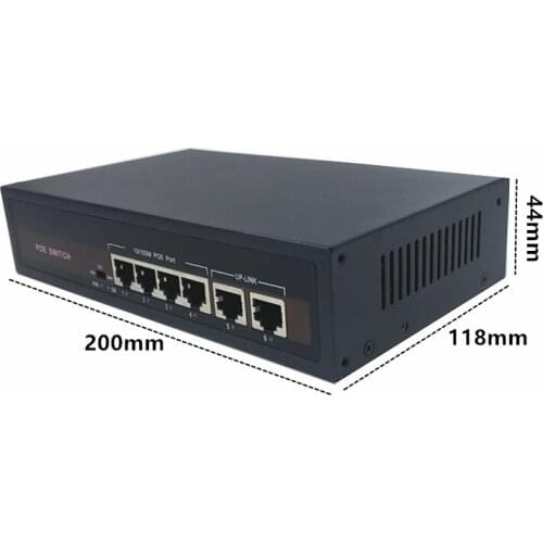 48V Ethernet POE switch with 5 10/100Mbps Port IEEE 802.3 af/at Suitable for IP camera/Wireless AP/CCTV camera system