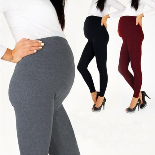 Hot Sale Adjustable Big Size Leggings New Maternity Pant Leggings Pregnant Women Thin Soft Cotton Pants High Waist Bottoms