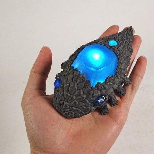Mini 1/6 Scale Dark Souls Crystal Lizard Light-up Statue PVC Figure Collectible Model Toy with LED Light