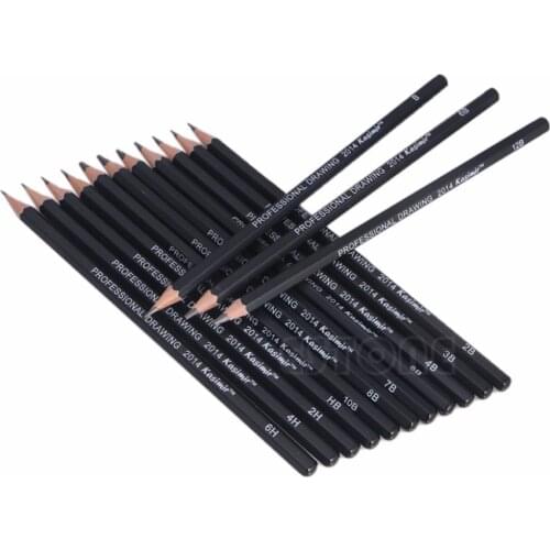 Better Set Of 14 Sketch Drawing Art Pencil 12B10B 8B 7B 6B 5B 4B 3B 2B 1B HB 2H 4H 6H school office supply stationery