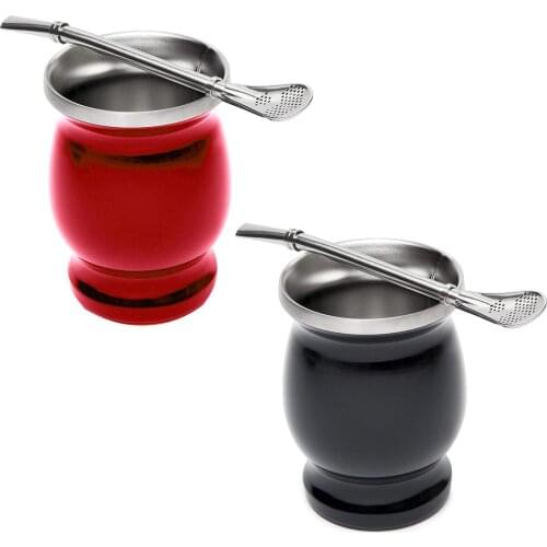 Stainless Steel Yerba Mate Gourd Set Double Walled with Filter Straw Easy to Clean