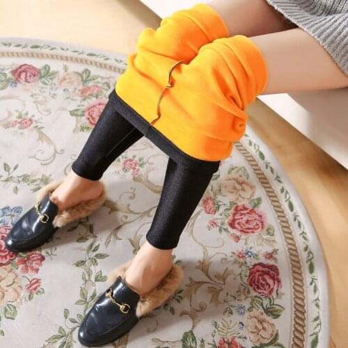 Autumn Winter Womens Leggings Outside Leggings Girls Thicker Plus Cashmere Slim Was Thin Warm Pants Size Leggings