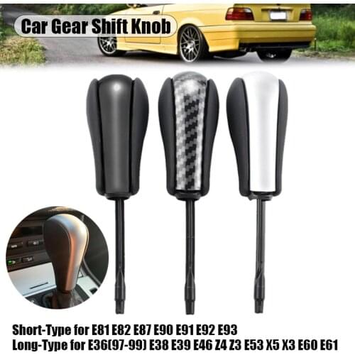 Black/Silver/Carbon Car Auto styling Automatic vehicles Gear Shift Knob Stick Fit For BMW E46 E60 E39 E83 E53 E61 3 5 7 X Series