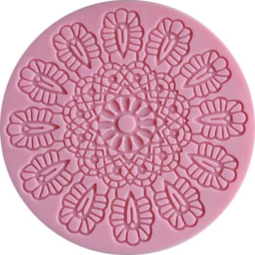 Silicone Bakeware Mold Silicone Lace Mat Fondant Mold Sugar Candy Cake Decorating Mould Baking Tool Gift