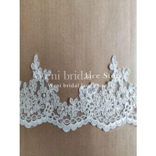 15 Yard Off White Lace Trim High Quality Wedding Lace Fabric Handmade DIY Clothes Accessories 8cm Width