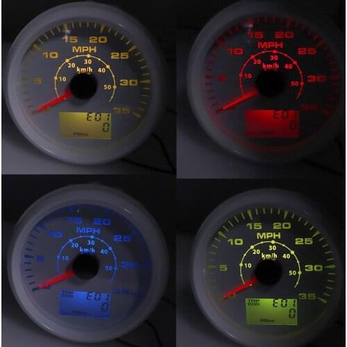 Waterproof Digital Car Speedometer Odometer Marine Boat Speed Gauge meter 12V-24V with 8 Color Backlight