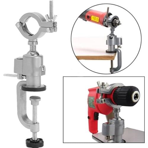 1pcs 360 Degrees Clamp-on Grinder Holder Bench Vise Electric Drill Stand Rotating Tools DIY tools