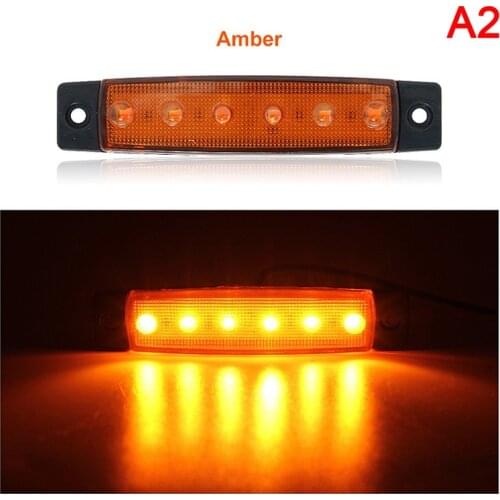 1pc Truck Trailer Side Marker Indicators light Car Signal Brake Rear Warning Tail Light LED 12V 24V Warning Lamp with five color