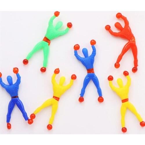 10pcs Random Color Novelty Funny Toy Elastic Retractable Sticky Climbing Man Educational Toys Children Kids Gift