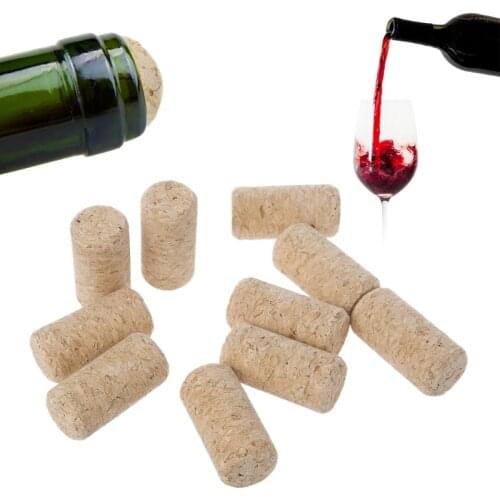 10pcs/lot Straight Bottle Wood Corks Wine Stoppers Bottle Plug