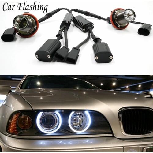 2Pcs 20W LED Angel Eyes Halo Marker Ring Light Bulb Canbus For BMW E39 E53 E60 E61 E63 E64 E65 E66 E87 525i 530i 545i M5