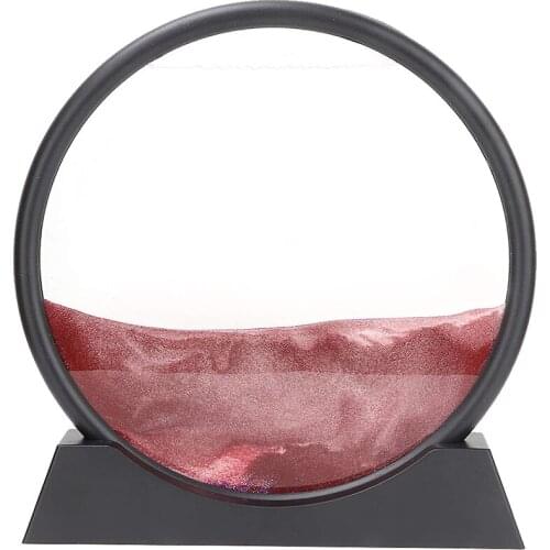 Flowing Sand Painting 3D Hourglass Decoration Flow Landscape Painting Quicksand Decor(7Inch)