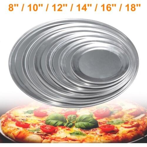 8-18'' Non Stick Pizza Baking Tray Round Pie Cake Pastry Baking Mould Pan