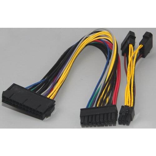 ATX 24Pin to 18Pin & Dual IDE Molex to 6Pin Converter Adapter Power Cable Cord for HP Z600 Workstation Server 18AWG