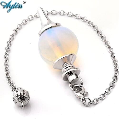 Ayliss Pendulums Radiesthesia Pendulum for Dowsing Divination Natural Stone Crystal Quartz Red Agates Cone Healing Pendants