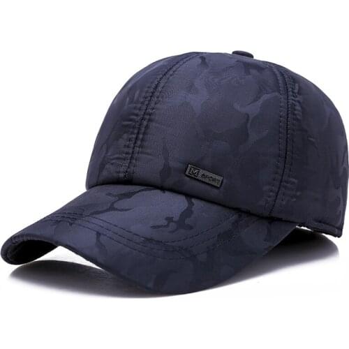 Baseball cap Winter men cotton Snapback hats thick warm cotton hat wild casual camouflage cap warm earmuffs warm hat