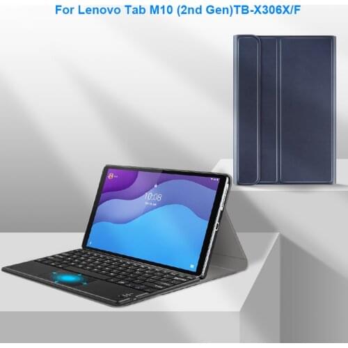 Funda Tablet Case for Lenovo Tab M10 2nd Gen TB-X306F TB-X306X 10.1" 2020 Soft TPU Keyboard Case Cover with Trackpad +film