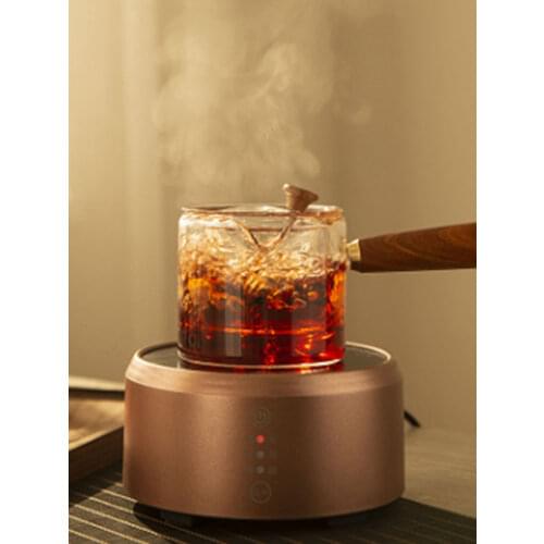 For 500ml Teapot High Temperature Resistant Glass Teapot Cooking Pot With Wooden Handle