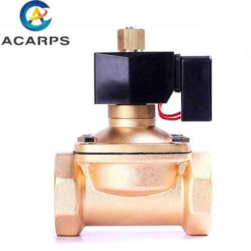 2" Energy Saving Normally Open Brass Solenoid Valve On-Off Valve Water Valve 380V 240V 220V 110V 24V 12V