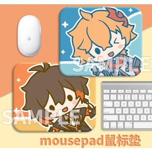 Anime Game Genshin Impact Venti Xiao Zhongli Eula Diluc Hutao Keqing Ergonomic Rubber Gaming Mouse Pad Mat Cosplay Props Gift