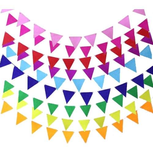 4M 12pcs Purple Orange Colorful Flags Fathers Day Kids Party New Year Supplies for Family Day Romantic Petal Decoration