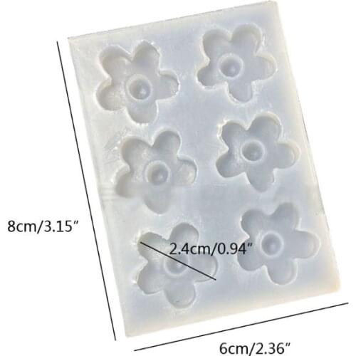 5Pcs Cherry Blossoms Flower DIY UV Resin Mold Floral Flower Resin Mold Jewelry Silicone Molds Jewelry Making Tools Art N0HE