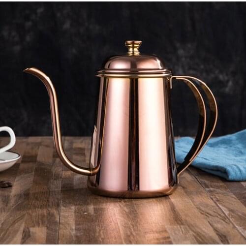 ENERGE SPRING 650ML Coffee Hand Brewing Pot 304 Stainless Steel Long Mouth Coffee Pot Household Drip Style Coffee Tool