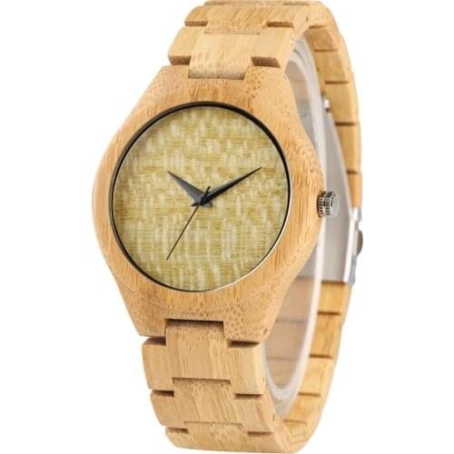 Creative Design 100% Bamboo Case Watch Men Light Weight Mens Sport Watches Bracelet Clasp Timepieces relogio masculino 2019 New